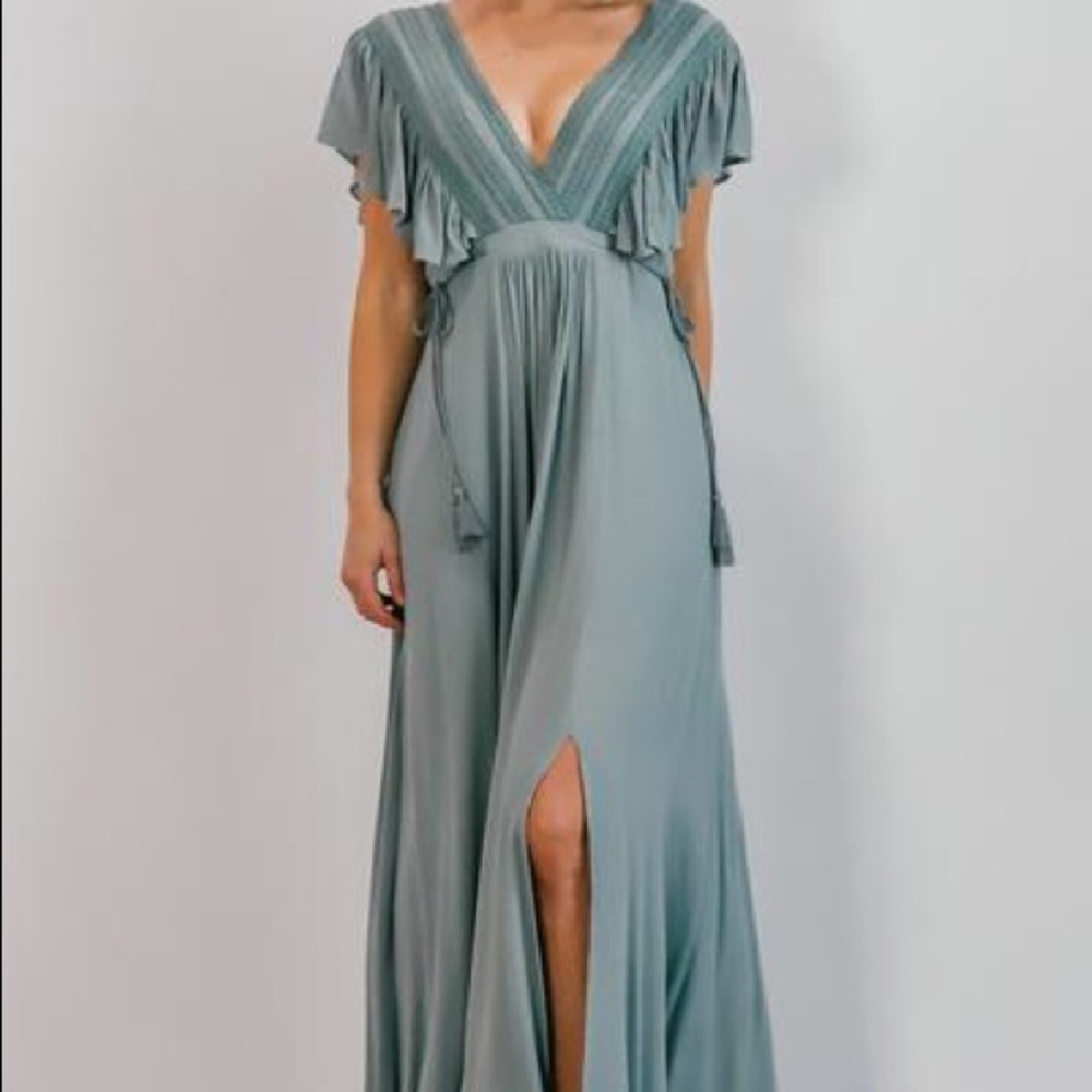 JENNIFER SAGE DEEP V MAXI DRESS